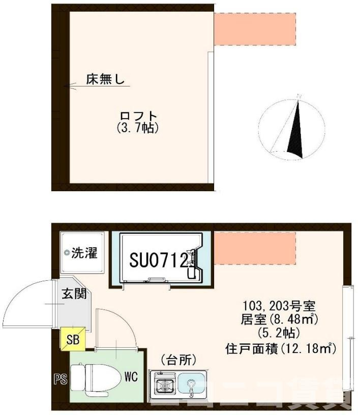 杉並区成田東５丁目のアパートの間取り