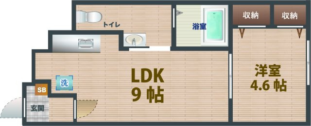 【間取り】 | SORA | 1LDKのお部屋です。