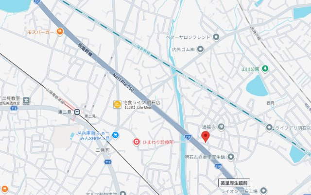 明石市魚住町西岡　土地の地図