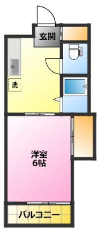 ホワイトパレス宮内の間取り|S造マンション♪バストイレ別♪