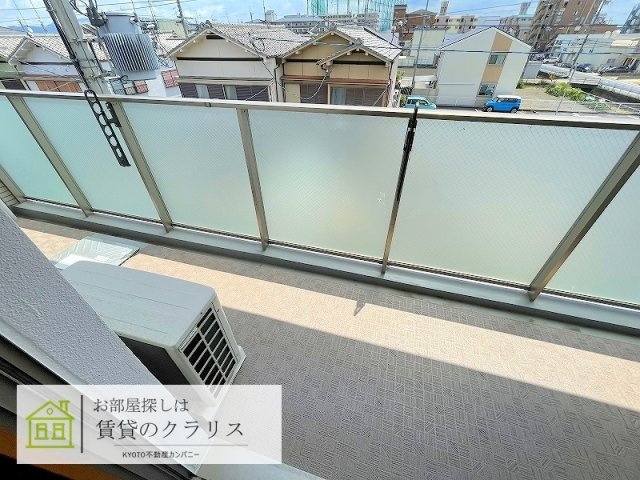 ハピネスクエア桂のバルコニー
