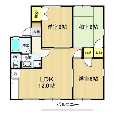 アパルトマン竜美台の間取り