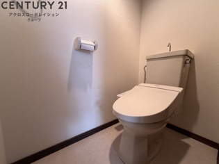 落ち着いた色調のトイレです