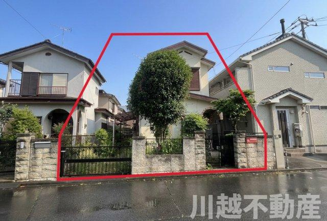 駅徒歩15分、閑静な住宅街の整形敷地の外観|現況の外観はこちら。赤枠内の建物等解体更地渡し後のお引渡しです。