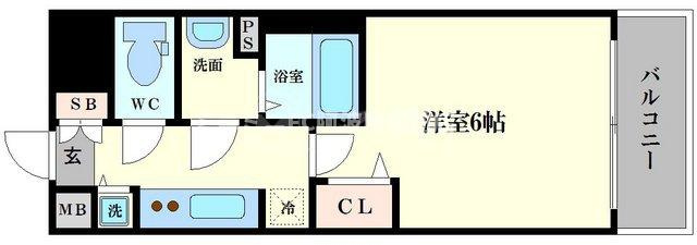 プレサンス北堀江の間取り