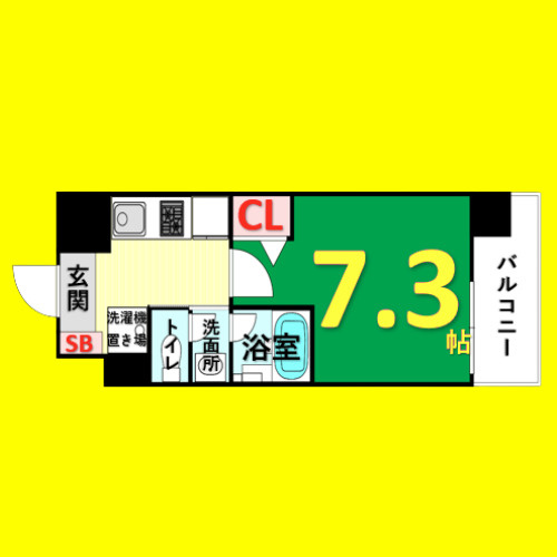 CITY SPIRE 名古屋本陣　名古屋市賃貸　仲介手数料無料の間取り