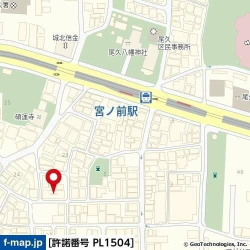 サンセール尾久の地図