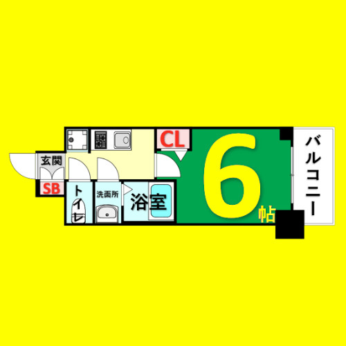 メイクスアート大曽根　名古屋市賃貸　仲介手数料無料の間取り