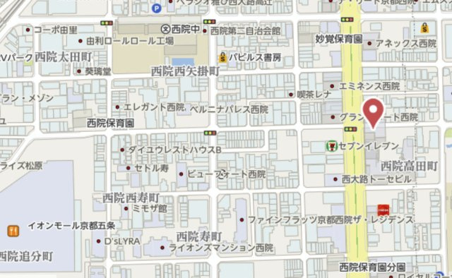 アルモード京都西院　3階の地図