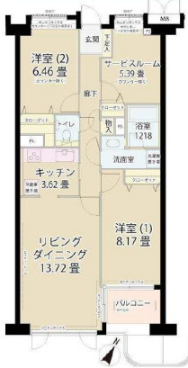 グランフォート目黒の間取り