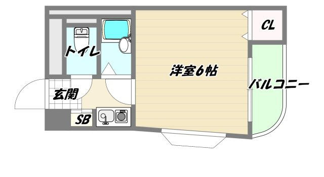 大阪市東淀川区東淡路３丁目の賃貸マンションの間取り