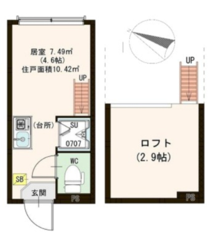 中野区本町６丁目のアパートの間取り