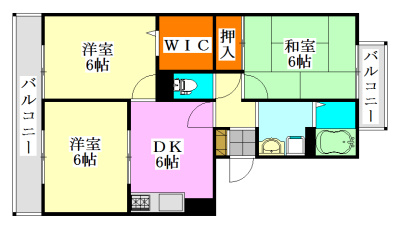 【間取り】 | ハイローズ船橋弐番館