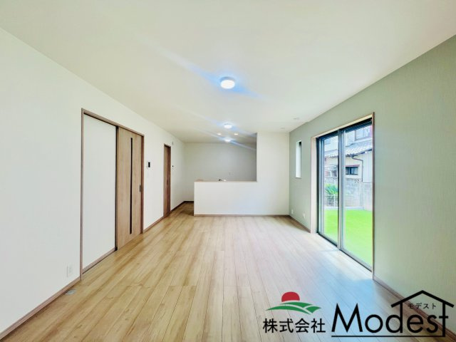 前橋市光が丘町の居間・リビング|明るく開放的な16帖リビング♪