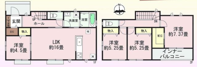前橋市光が丘町の間取り|A号棟