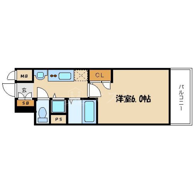 プレサンス中之島公園アティレの間取り