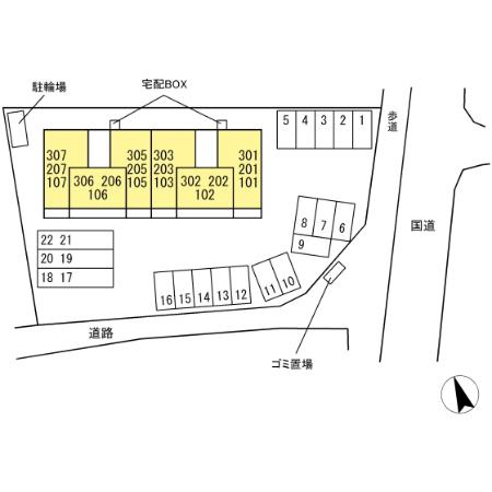 D-ROOM須屋（トリシア）の区画図