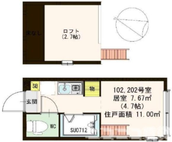 北区東十条６丁目のアパートの間取り