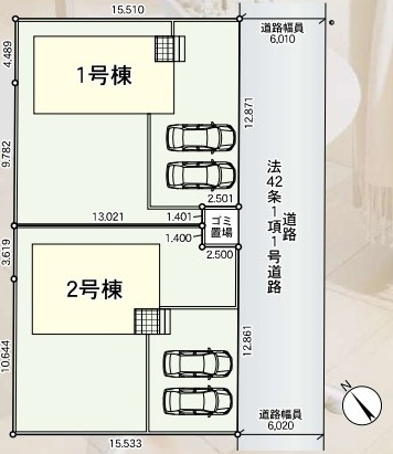 笠間市旭町　第9　新築戸建て　2号棟の区画図|区画図です♪
