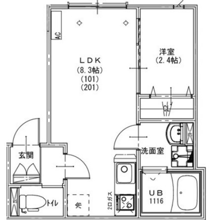 柏市豊四季のアパートの間取り