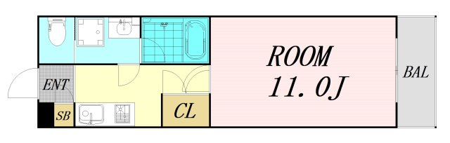 CITY SPIRE心斎橋EASTの間取り