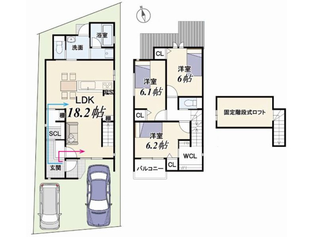 【間取り】 | 山科区御陵鴨戸町　新築戸建