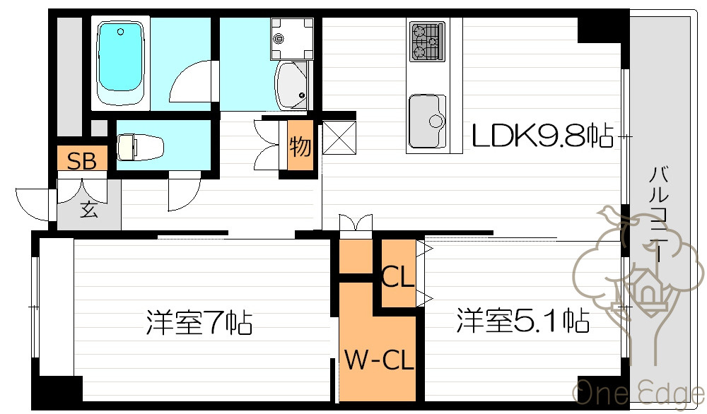 Villa・淀川の間取り