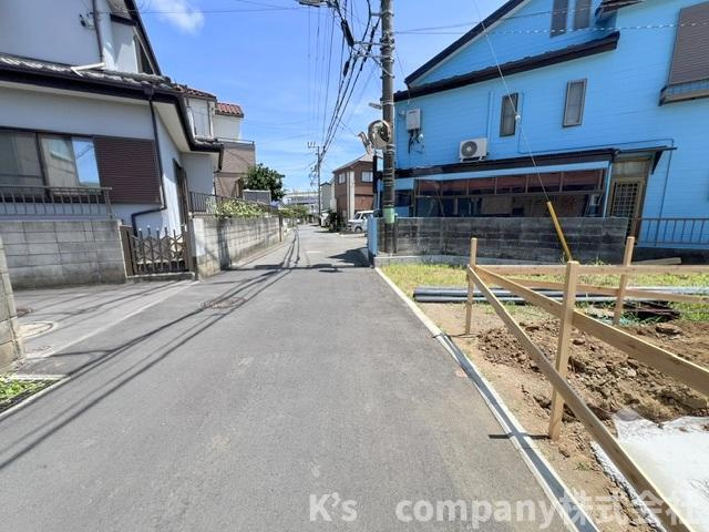 茅ヶ崎市香川1丁目　新築戸建　1号棟の前面道路含む現地写真|2026.7.19撮影◇
