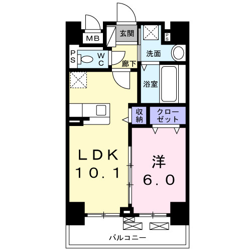 神戸市東灘区深江本町３丁目の賃貸マンションの間取り