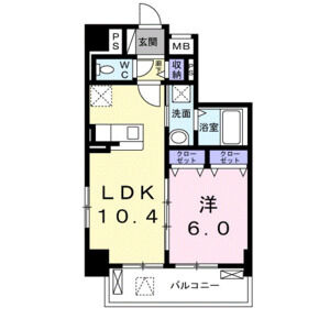 神戸市東灘区深江本町３丁目の賃貸マンションの間取り