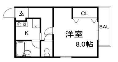 神戸市中央区熊内町５丁目の賃貸マンションの間取り