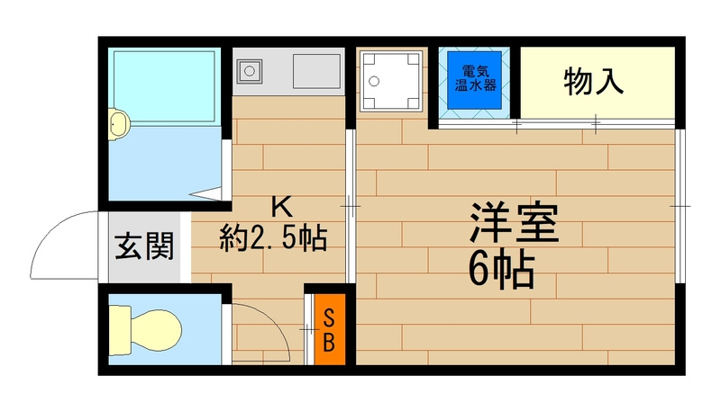 神戸市中央区中山手通７丁目のアパートの間取り