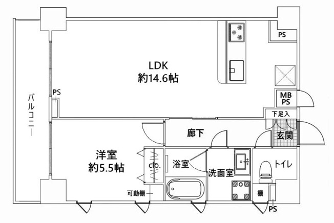 【間取り】 | ライオンズマンション京都河原町第3
