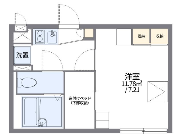 レオパレスフローラル北美町の間取り