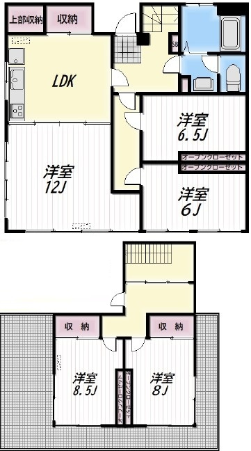 石神井ビルの間取り|間取りです。