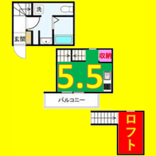 ル　サブール　名古屋市賃貸　仲介手数料無料の間取り