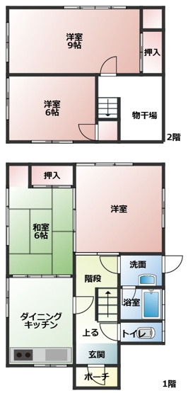 【間取り】 | 穴太3丁目中古戸建