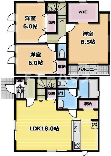 市川市柏井町戸建の間取り