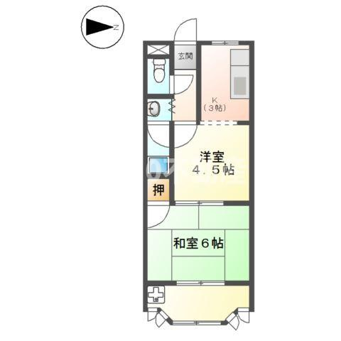シャンブルクレールＵⅠの間取り