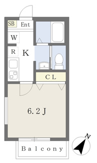南東向き・6.2帖のお部屋