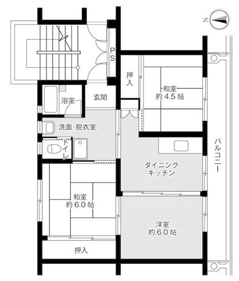 【間取り】 | ビレッジハウス高道祖2号棟