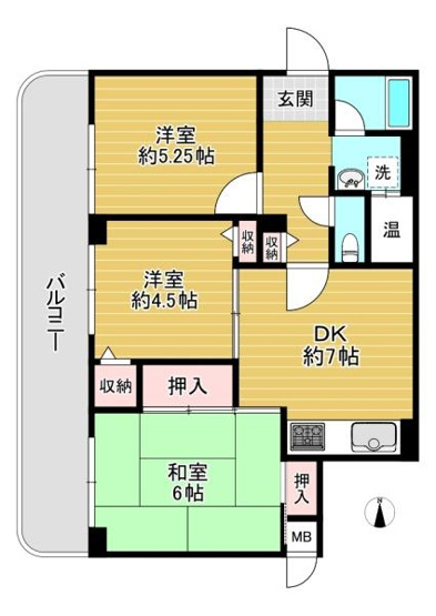 【間取り】 | シャルム小阪壱番館