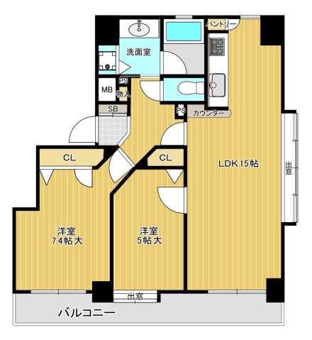 【間取り】 | アーサー博多ツインコート