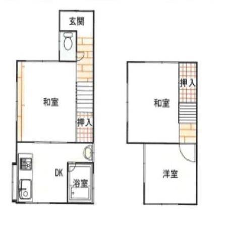 和歌山市田尻　中古戸建の間取り