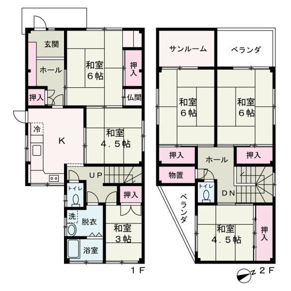 下津町塩津　中古戸建の間取り