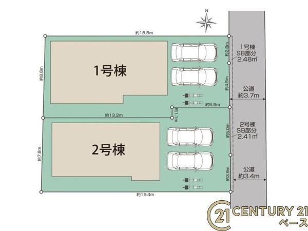 大和高田市蔵之宮町 ２号棟 ／新築一戸建の区画図|■こちらの物件は２号棟です！■