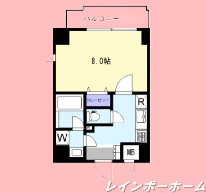 角部屋♪ネット無料♪宅配ボックス♪の間取り