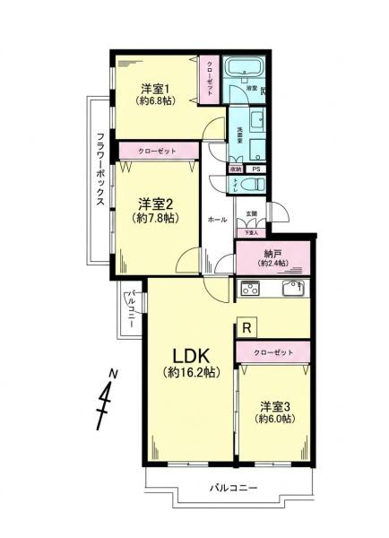 港南台パークホームズの間取り
