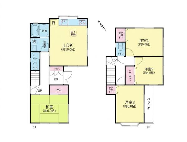 鎌倉市台４丁目の中古一戸建の間取り