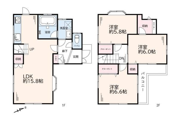 鎌倉市七里ガ浜東５丁目の中古一戸建の間取り